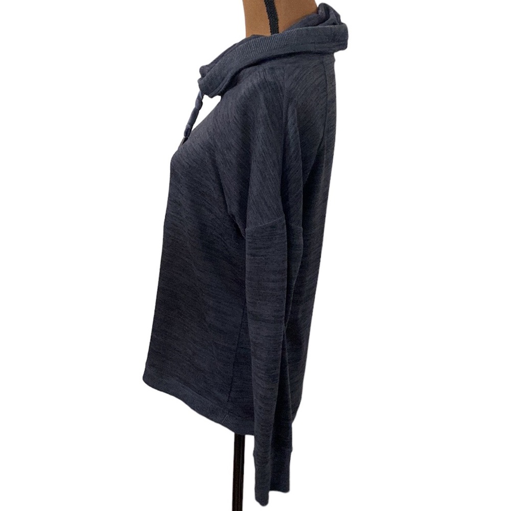 Athleta Blissful charcoal space dye drawstring cowlneck sweatshirt size XS - Picture 5 of 13